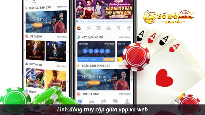 Linh động truy cập giữa app và web