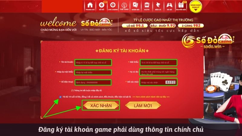 Đăng ký tài khoản game phải dùng thông tin chính chủ 